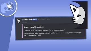 Envoyer des messages anonymes sur son serveur (Confessions) | Discord