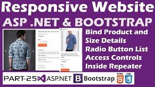 Responsive Website-ASP.NET&Bootstrap-Part 25-Online Shopping Site-Bind Product,Size Details-Repeater