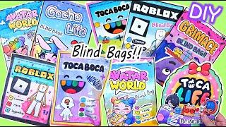 Paper Diy Roblox Blind bag Unboxing #tocaboca #asmr #roblox #diy