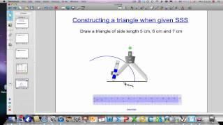 Constructing triangles SSS