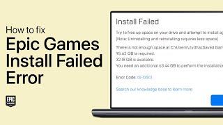 How to Fix Epic Games Error “IS-0003: Install Failed - Could not create directory” on PC