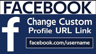 How To Change  Facebook Profile  Custom URL Link