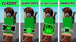 All Omnitrix & Aliens Showcase!! | Ben 10 Alien Fighters Roblox [Test place]