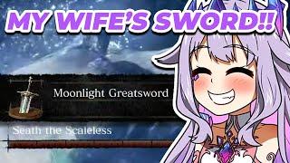 Biboo Reaction When She Found The Moonlight Greatsword In Dark Souls 1 [ Hololive EN ]