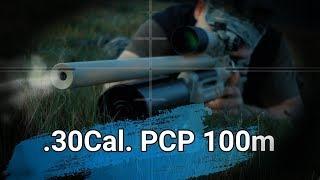 Custom .30 cal. PCP Airgun Part4 100m+chrono