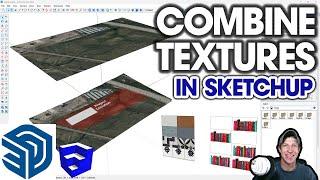 COMBINE Multiple Materials into ONE TEXTURE in SketchUp!