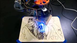 Anime Laser Engraved Art - SCARA Robotic Arm - evezor