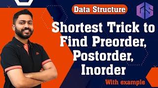 Preorder, Inorder and Postorder in 5 minute | Tree Traversal | Easiest and Shortest Trick