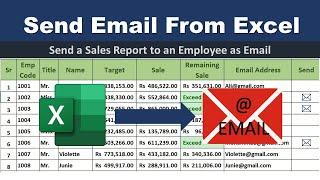 How to send email from excel | Without Coding | No VBA | Excel Tutorial