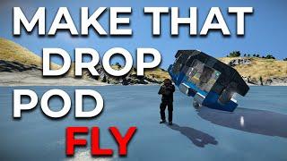 How To Convert Your Drop Pod Into A Ship (In Under 10 Minutes) || Space Engineers