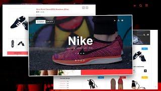 E-commerce template free download || online shopping template || Nike shoes website template