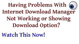 Internet Download Manager Not Working & Troubleshooting - How to update chrome extension