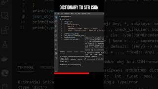 Convert a Python dictionary to JSON | Source Code Available #shorts