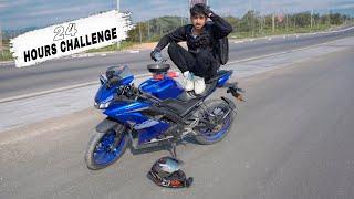 Living on my bike for 24 Hours challenge - कमर टूट गई  24 घंटे में तो