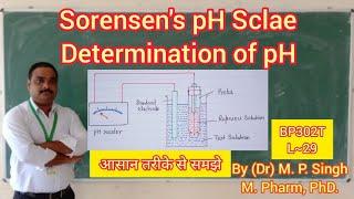 pH | Sorensen's pH Scale | Determination of pH | pH Meter | Physical Pharmaceuticals | BP302T | L~29