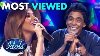 Most Viewed Video On Arab Idol; Mohamed Mounir and Nancy Ajram Take To The Stage! | Idols Global