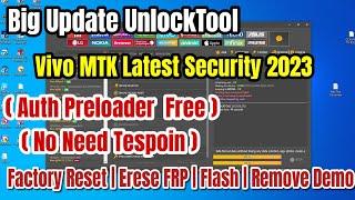 UnlockTool Big Update Vivo MTK Latest Security 2023 / No Need Testpoint , Auth Preloader Free