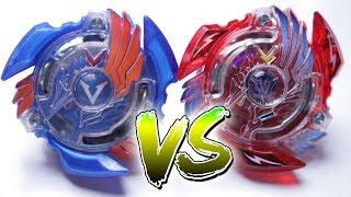 BEYBLADE BURST BATTLE | Victory Valkyrie VS Valtrek V2 - Takara Tomy VS Hasbro