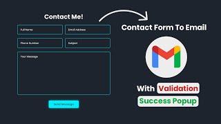 How to Make Working Contact Form using Javascript | Receive Form Data on Email
