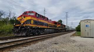 KCS GE/EMD set leads CPKC 2-248 through Morton Grove