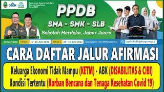  Cara Daftar PPDB Jabar 2022 Jalur Afirmasi SMA dan SMK | Syarat, Jadwal, Kuota, dan Seleksi