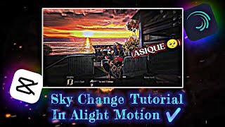 T.D.M ️ || Sky Change Tutorial In Alight Motion || Pubg Sky replacement Tutorial  Great Gaming