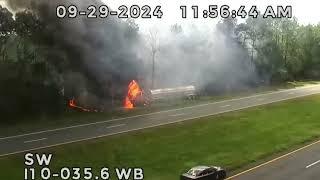 Florida Tanker Truck Accident on I-10: Driver Trapped in