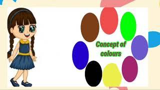 Concept of colours with animation ||easy concepts in English ||Learning skills.