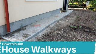 Building Paver Walkways around the House - Time Lapse