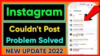 How to Fix couldn't post tap to retry error on Instagram | how do I fix again later on Instagram