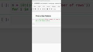 How to print a star pattern in python #shorts #python