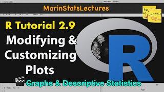 How to Modify and Customize Plots in R | R Tutorial 2.9 | MarinStatsLectures