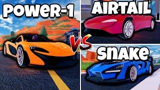 The KING OF SPEED... POWER-1 vs AIRTAIL vs SNAKE (Roblox Jailbreak)