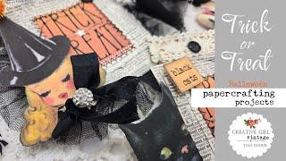 HALLOWEEN Paper crafting projects TRICK or TREAT Ornaments/tags