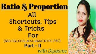 Ratio & Proportion All Shortcuts With Tips And Tricks (Part -II) in Bengali || বাংলা ভিডিও।