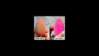 Easy way to wash beauty blender at home#mkbeauty #hack #viral #makeuphacks #ytshorts