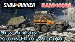 SnowRunner Hard Mode [S05E01] NEW SEASON! Starting Flooded Foothills, Yukon