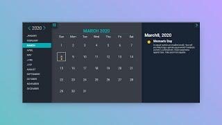 How To Make Event Calendar using HTML and CSS | Create Calendar With HTML CSS JS