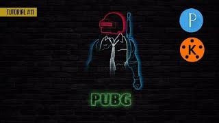 How To Make PUBG Logo Animation   | Neon light effects | Kinemaster  Pixellab