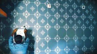 wall stencil || interior stencil design || best stencil design || #stencil #soumyaranjandas