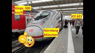 Im Velaro D (ICE 621) mit Vmax. 300 km/h über die SFS von Nürnberg Hbf nach München Hbf