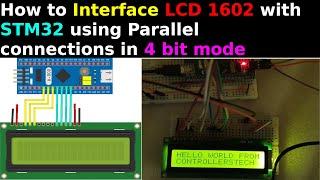 Interface LCD 1602 with STM32 || Parallel Connection || 4 bit mode || noI2C