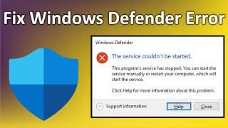 How to Fix Defender Service Couldn’t be Started Error 0x80070422