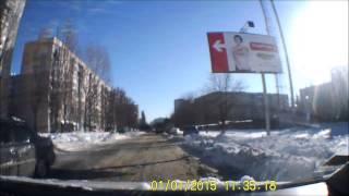 Езда по Одессе после снегопада. Driving through Odessa after snowfall