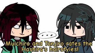 Tanjiro and Muichiro rates the Hashira's hairstyles || Gacha Club || Demon Slayer ||