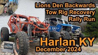 Icy December Harlan KY, Insane Mountain Side Recovery! Rally Run! Lions Den Backwards!