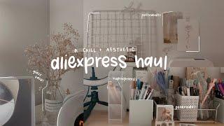 a chill and aesthetic aliexpress haul (stationery, accessories, decor)