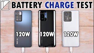 Redmi Note 11 Pro+ vs Xiaomi 11T Pro vs Xiaomi Mix 4 Charging Speed Test