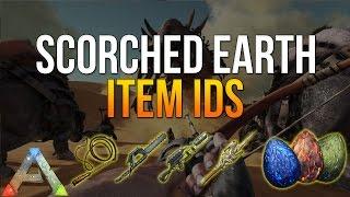 ARK SCORCHED EARTH ITEM ID's - ARK ITEM IDs LIST FOR ADMINS - HOW TO SPAWN ITEMS XBOX / PS4 / PC