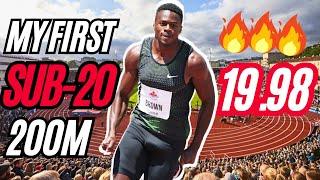 19.98 !!My 1st SUB 20 200m Race REACTION || Aaron Kingsley Brown